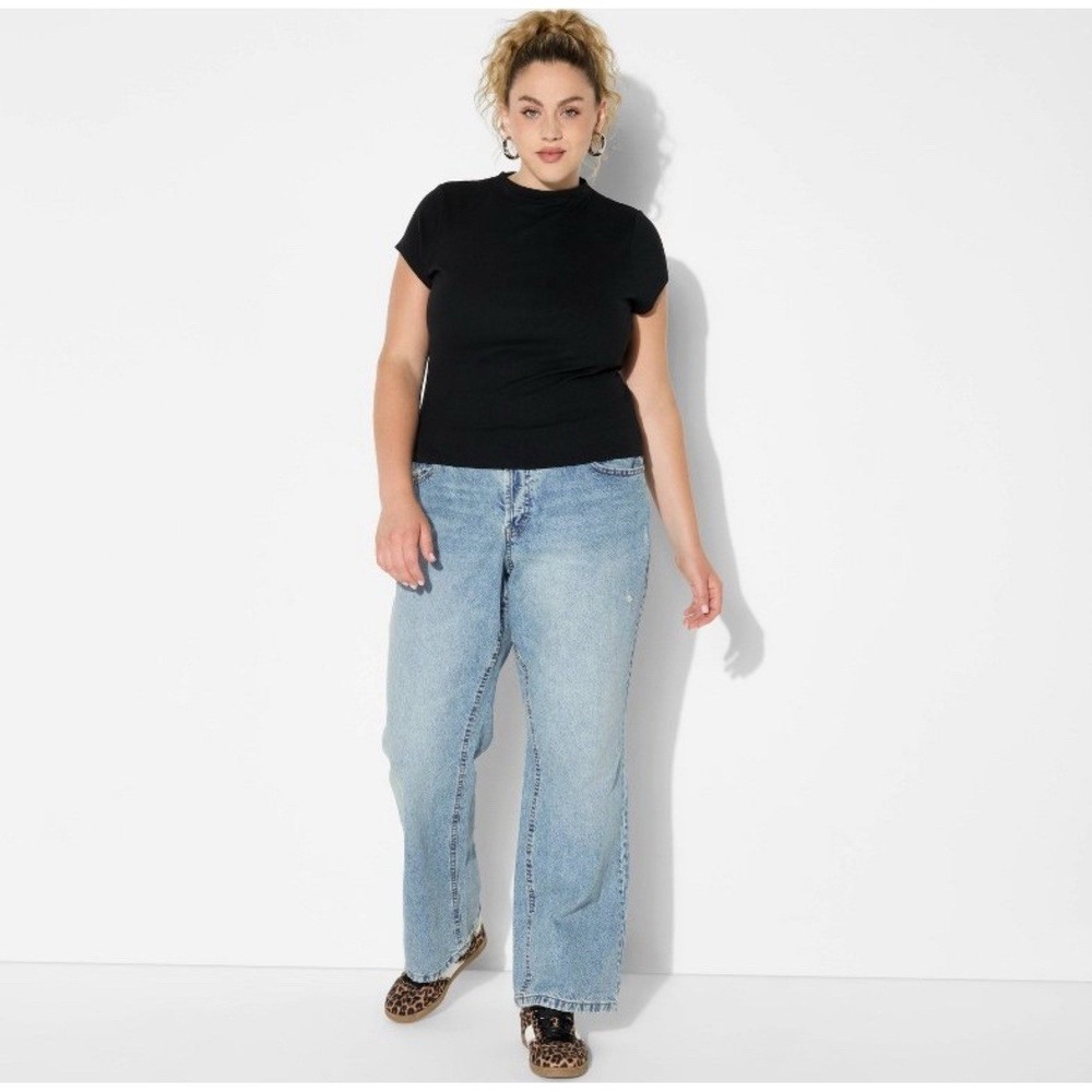 Wild Fable Bootcut Jeans Womens 22 Light‎ Blue Low Rise EasyRigid Y2K Denim